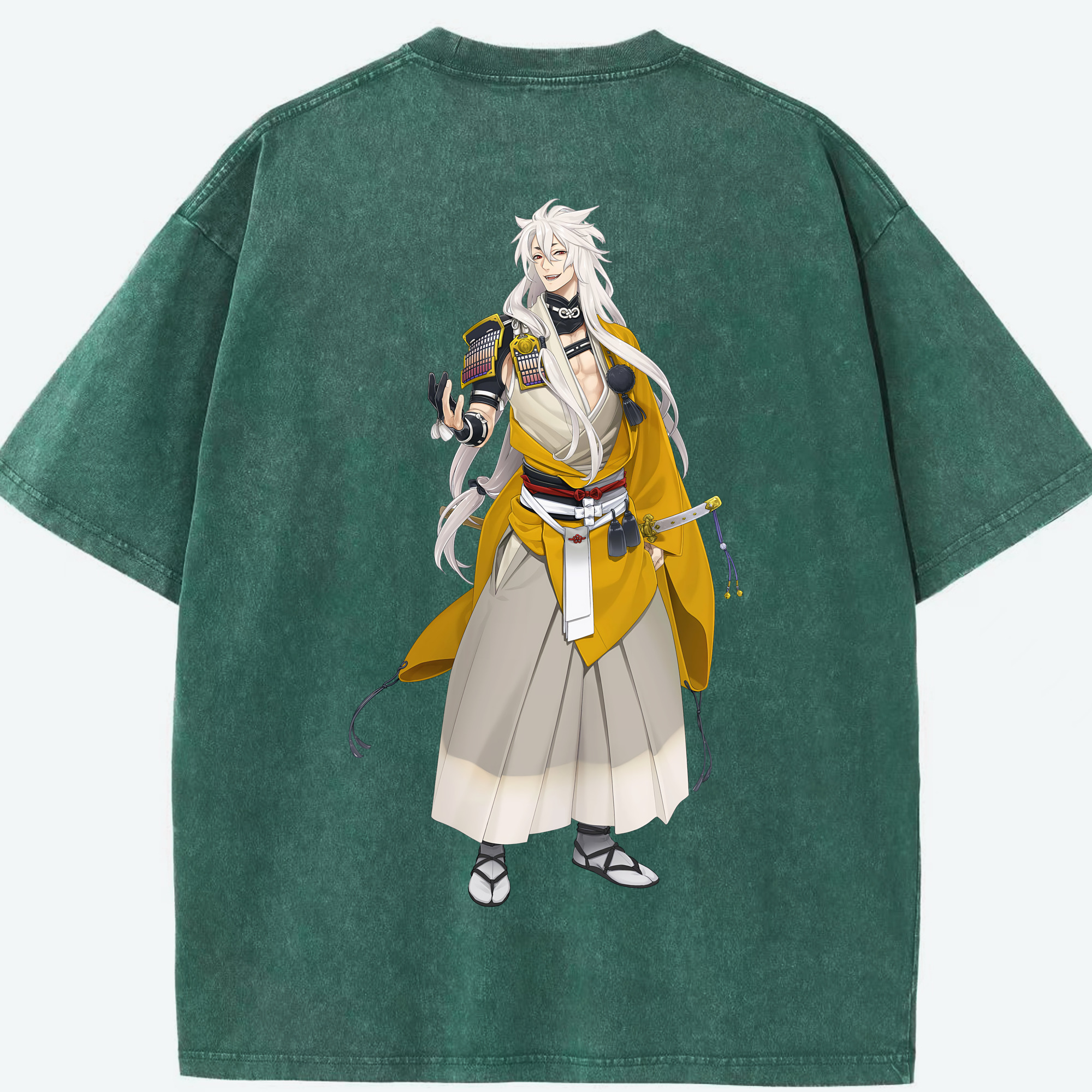 （画像用） 刀剣乱舞 Touken Ranbu 綿100% ヴィンテージ風 半袖Tシャツ（背面プリント）